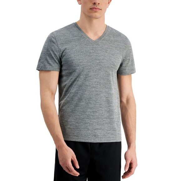 ID Ideology Men's Birdseye Mesh V-Neck T-Shirt, Gray, Size M, NWT - Picture 1 of 5